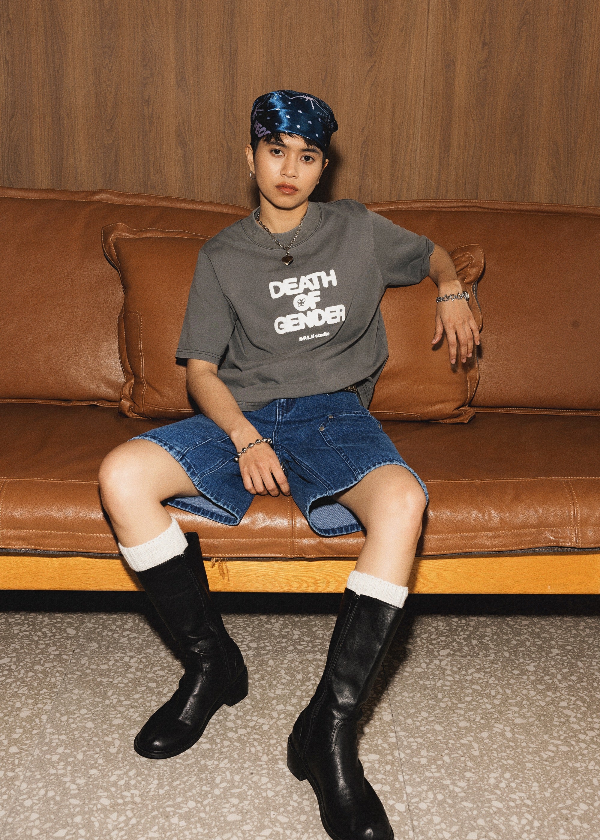 S102: "Death" High Collar Regular Fit Tee