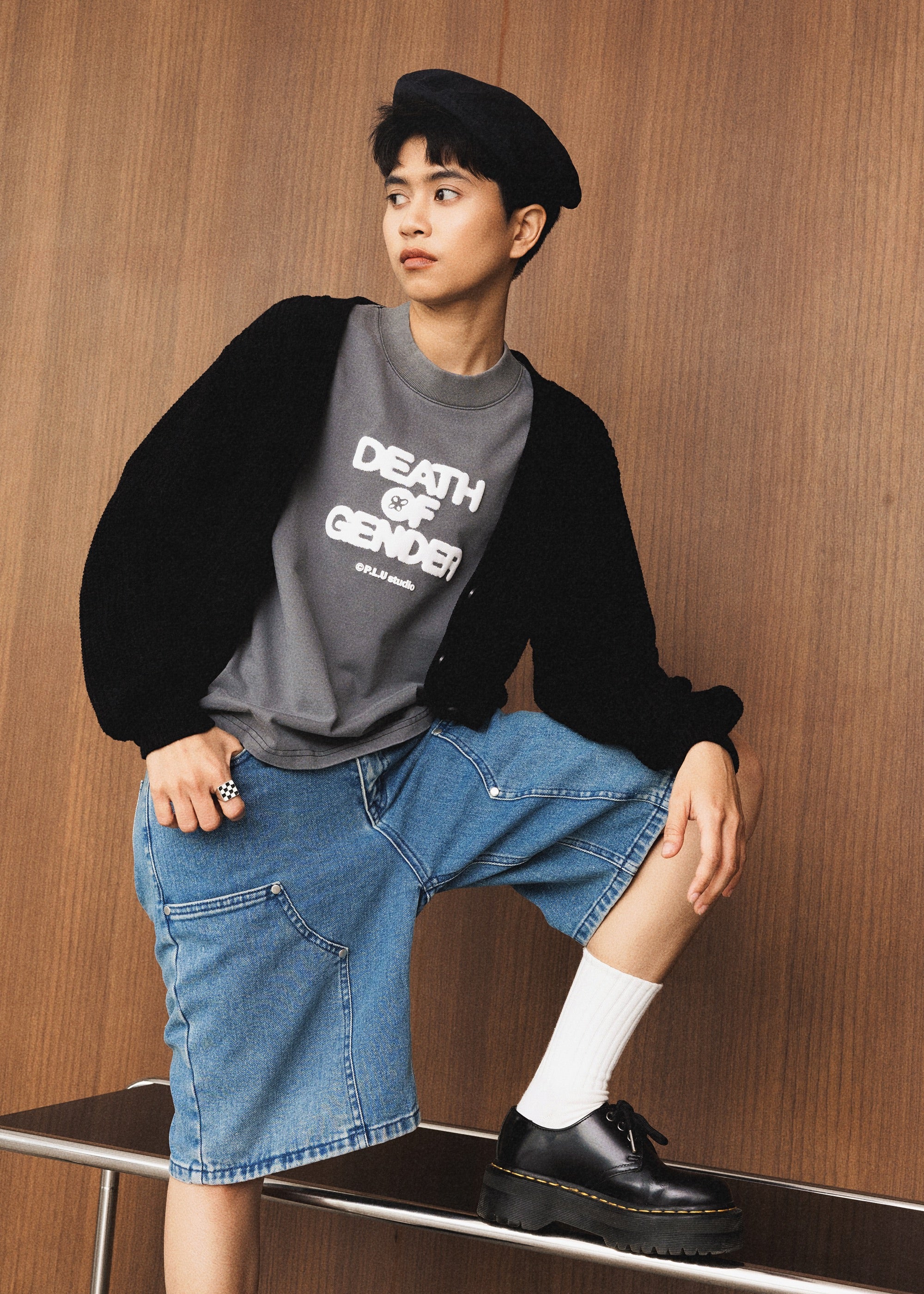 S102: "Death" High Collar Regular Fit Tee