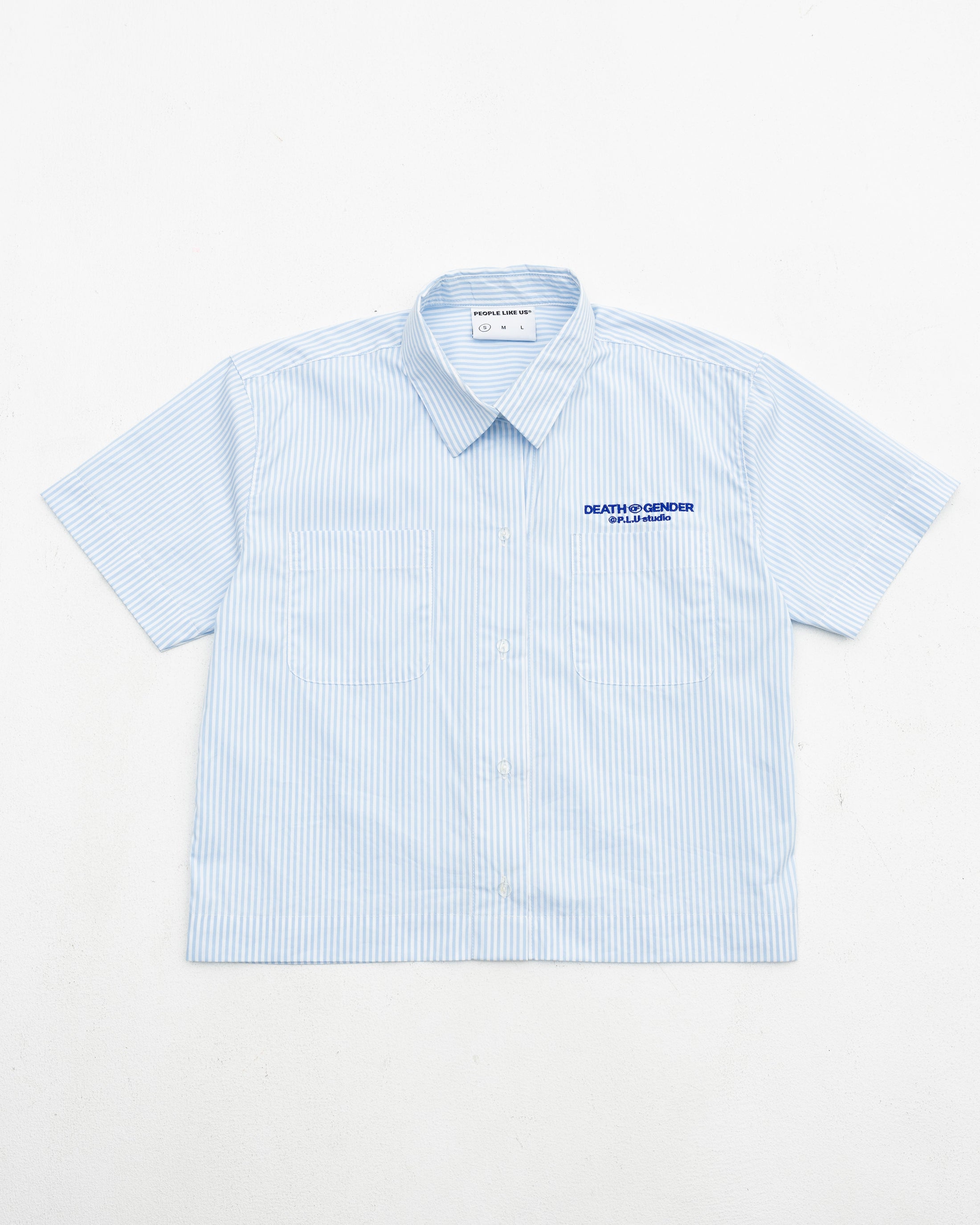 S101: Pinstripe Boxy Crop Shirt