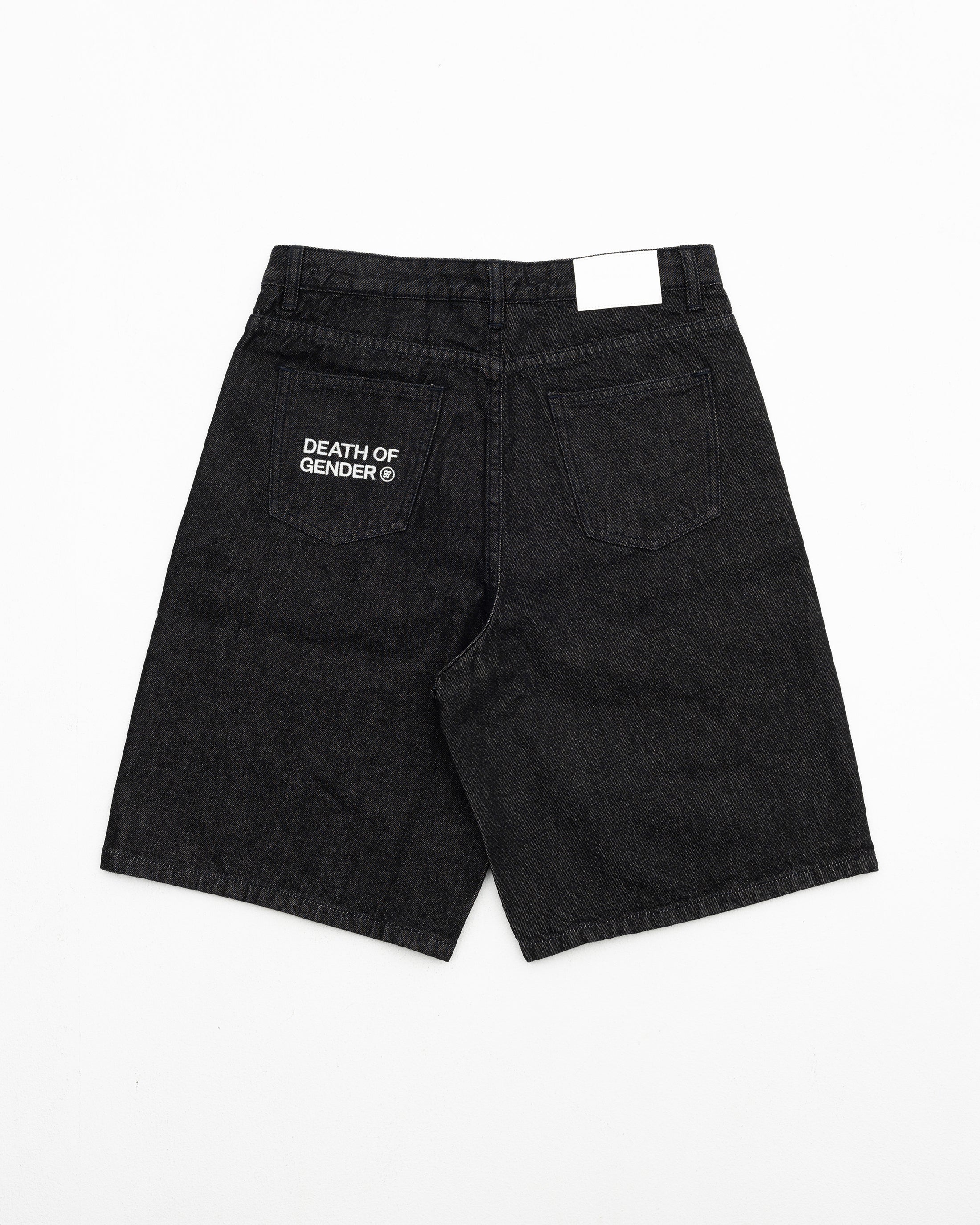 S104: Raw Denim Carabiner Shorts (Black) — PeopleLikeUs®