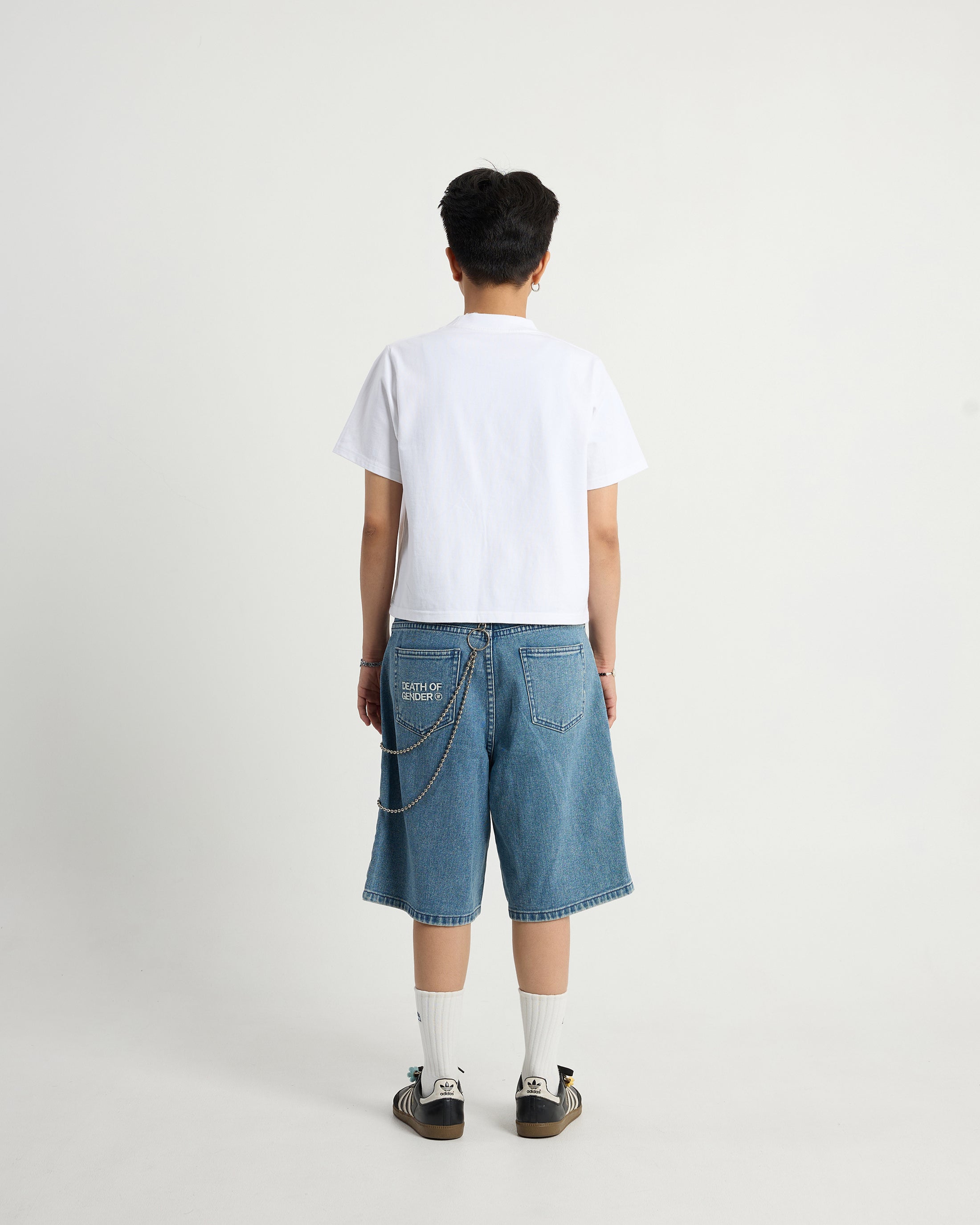 S103: "Rebirth" High Collar Crop Tee