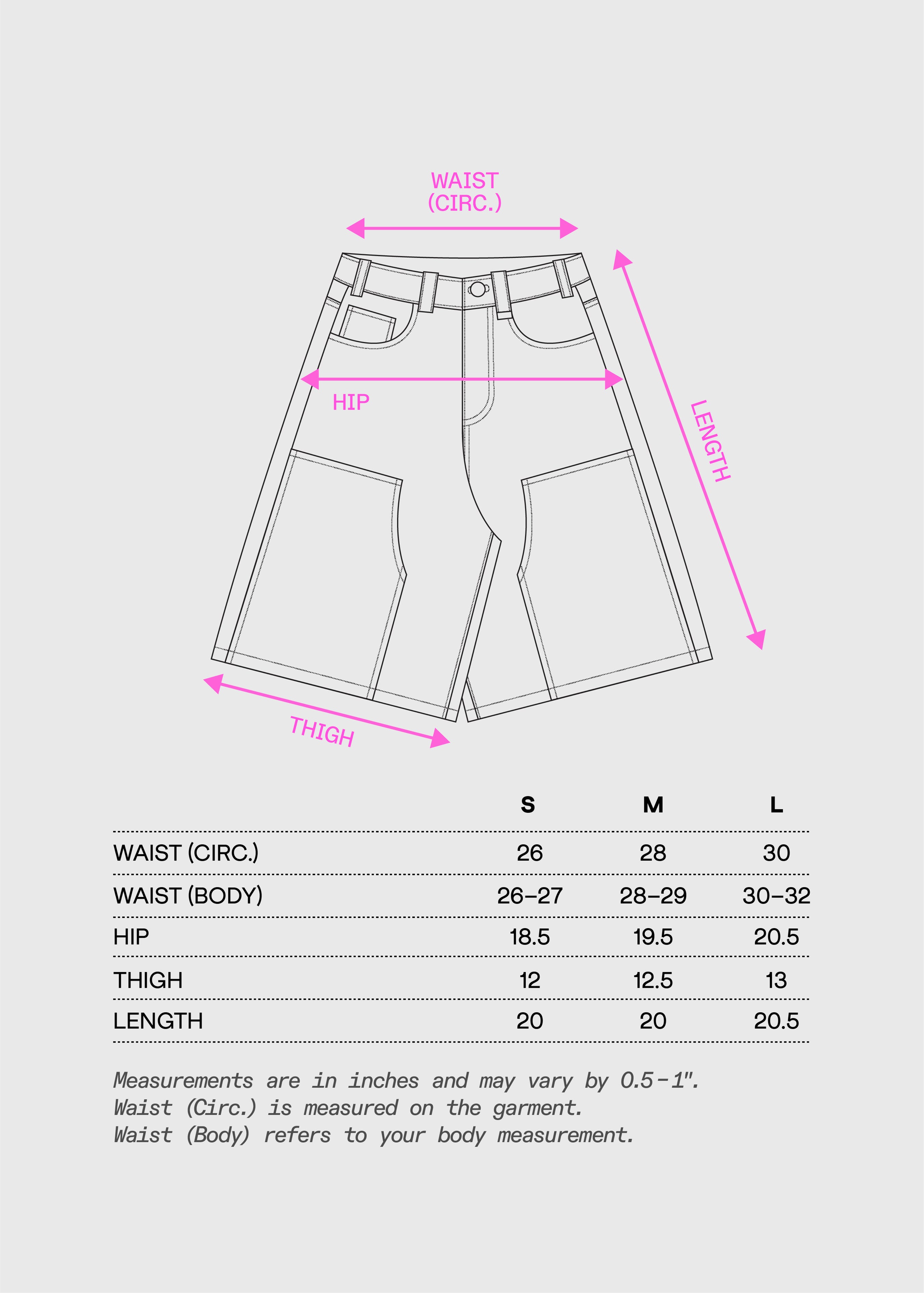 S104: Raw Denim Carabiner Shorts (Black)